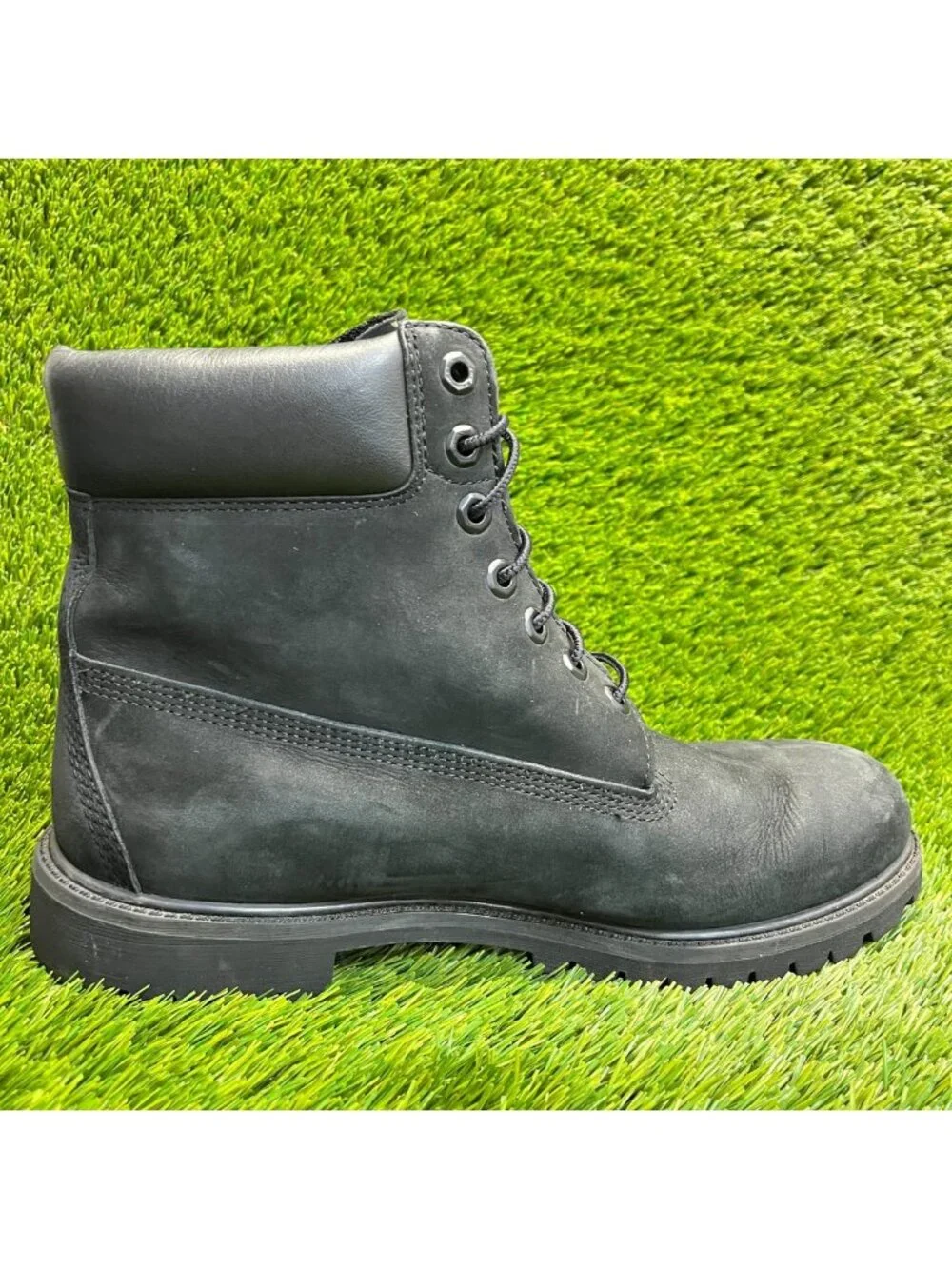 Timberland 6-Inch Premium Mens Size 11 Black Outdoor Waterproof Nubuck Boots